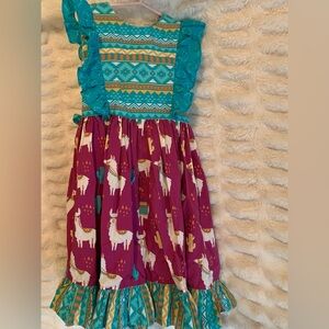 Eleanor Rose 7-8 Llama dress